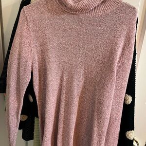 Sag Harbor Dusty Rose Turtleneck Sweater